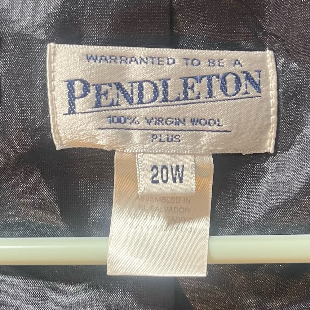 Pendleton Wool Blazer Jacket Navy Blue 20W - Picture 4 of 6